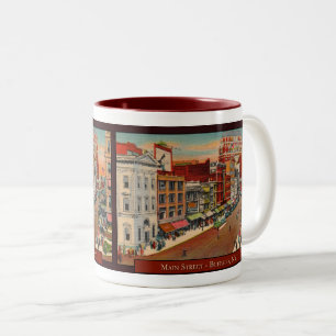 Caneca De Café Em Dois Tons Rua Principal - Buffalo, NY Vintage Coffee Mug