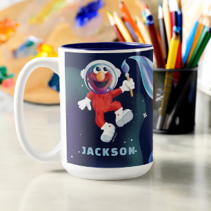 Caneca De Café Em Dois Tons Rua Sésamo Espaço Exterior Elmo Personalizado