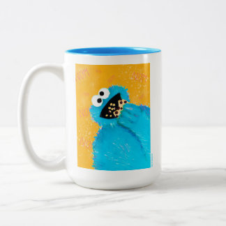 Caneca De Café Em Dois Tons Rua Sésamo | Nom Nom Cookie Monster