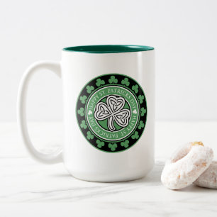 Caneca De Café Em Dois Tons Ruas de dois tons personalizáveis.
