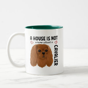 Caneca De Café Em Dois Tons Ruby Cavalier King Charles Spaniel