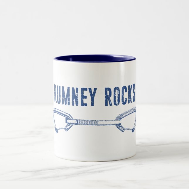 Caneca De Café Em Dois Tons Rumney Rocks Escalando rapidamente (Centro)