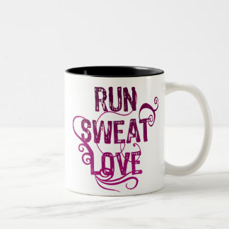 Caneca De Café Em Dois Tons Run Sweat Love