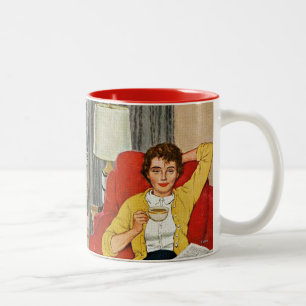 Caneca De Café Em Dois Tons Ruptura de café da manhã