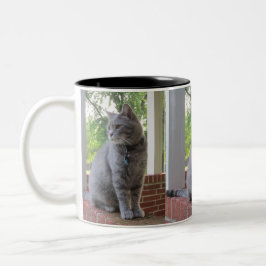 Caneca De Café Em Dois Tons Russ The Cat Mug