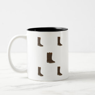 Caneca De Café Em Dois Tons Rustic Boots