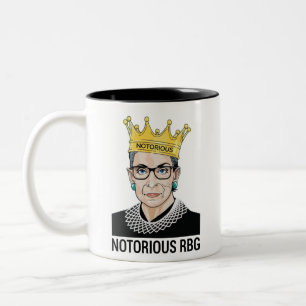 Caneca De Café Em Dois Tons Ruth Bader Ginsburg Mug, Rbg Mug, notória RBG