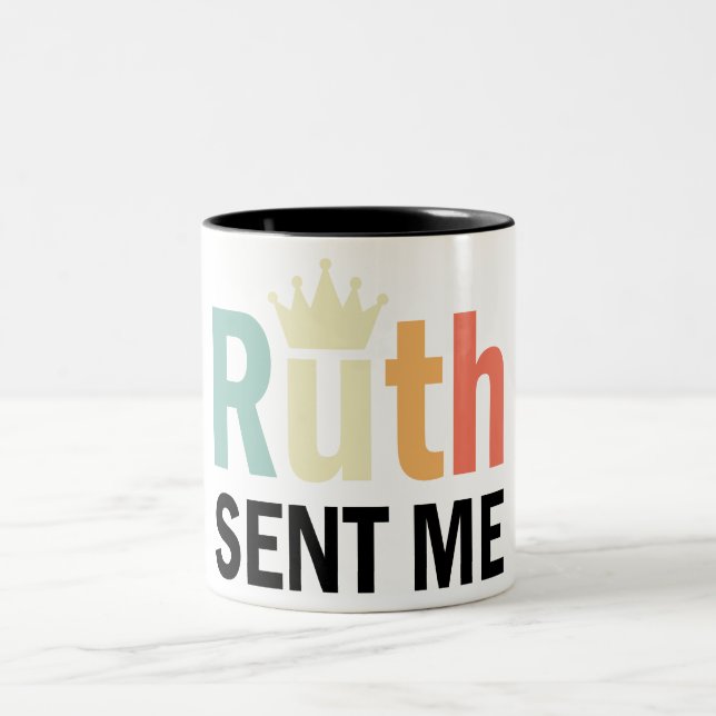 Caneca De Café Em Dois Tons Ruth, Ruth Bader Binsburg, Ruth me mandou. (Centro)