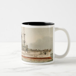 Caneca De Café Em Dois Tons S.M. Kreuzer "Furst Bismarck" de Grosse (H.M.
