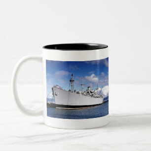 Caneca De Café Em Dois Tons S.S. Navio Jeremiah O'Brien em Portland do Sul, Ma