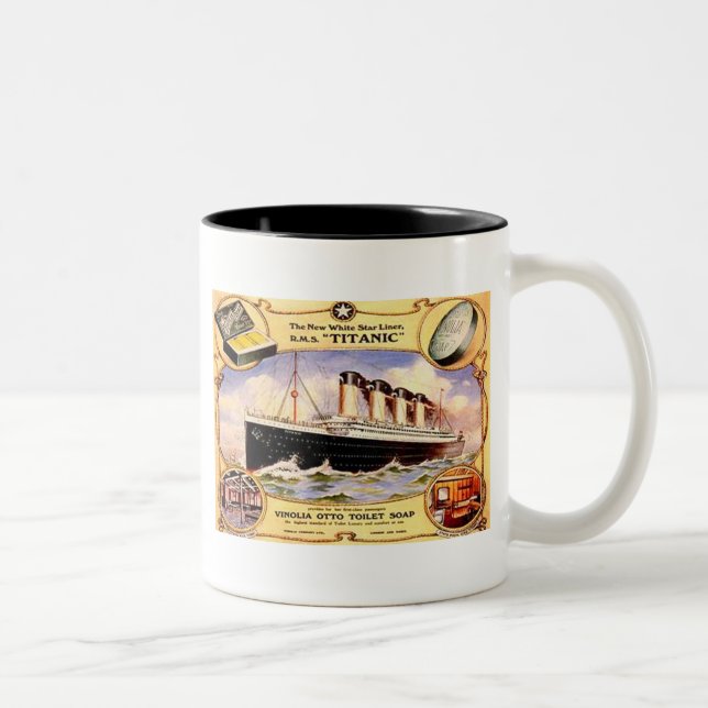 Caneca De Café Em Dois Tons Sabão Titanic (Direita)
