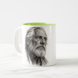 Caneca De Café Em Dois Tons Sabedoria Envelhecida