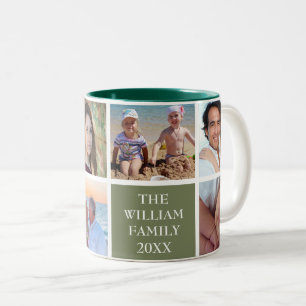 Caneca De Café Em Dois Tons Sábio feito sob encomenda personalizado da colage