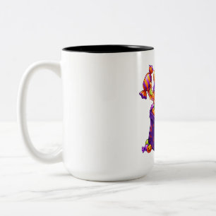 Caneca De Café Em Dois Tons Saco de Halloween do monstro de doces