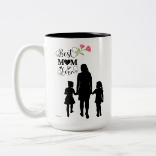 Caneca De Café Em Dois Tons Saco reutilizável para o Dia das Mães. Uma pequena