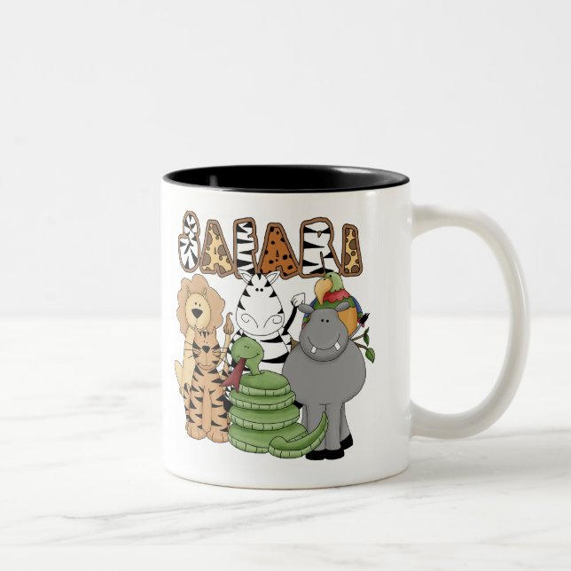 Caneca De Café Em Dois Tons Safari animal (Direita)