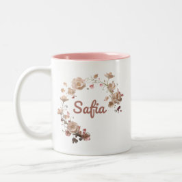 Caneca De Café Em Dois Tons Safia Floral Mug
