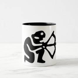 Caneca De Café Em Dois Tons Sagitário Sinal de Astrologia Solar, Zodiac Mug