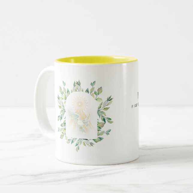 Caneca De Café Em Dois Tons Sagrado Espírito Mug (Frente Esquerda)