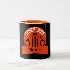 Caneca De Café Em Dois Tons Saia Da Prisão Libertando Café De Dois Tons