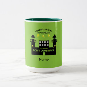Caneca De Café Em Dois Tons Saia Da Prisão Presente De Libertação