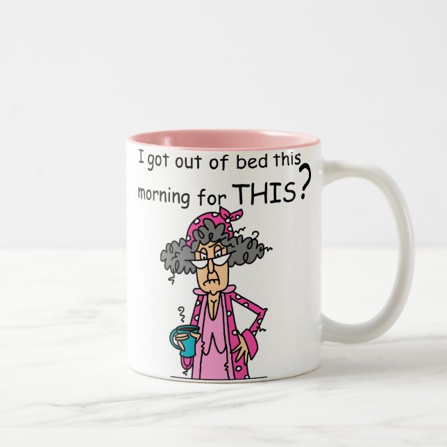 Caneca De Café Em Dois Tons Sair do humor da cama (Direita)
