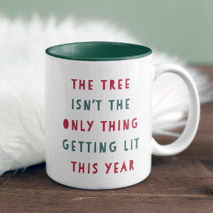 Caneca De Café Em Dois Tons Sair Natal engraçado