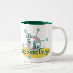 Caneca De Café Em Dois Tons Sala de estar retro de St Bernard