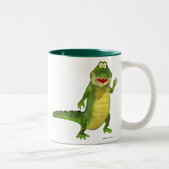 Caneca De Café Em Dois Tons Salgado, crocodilo (Direita)