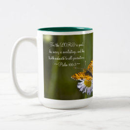 Caneca De Café Em Dois Tons Salmo 100:5