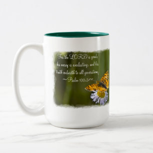 Caneca De Café Em Dois Tons Salmo 100:5