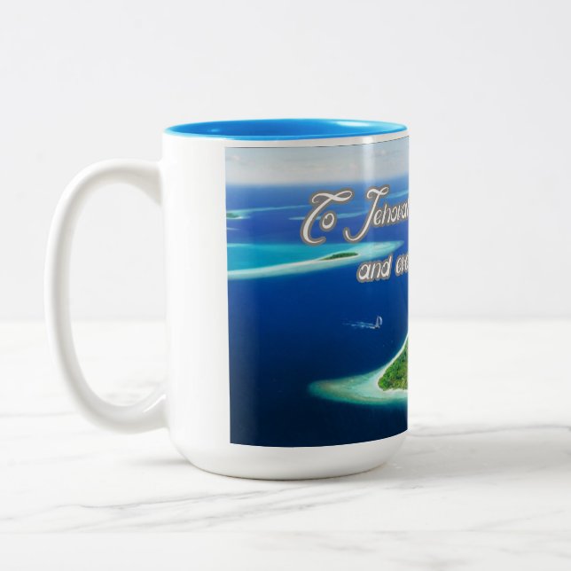 Caneca De Café Em Dois Tons Salmo 24 (Esquerda)