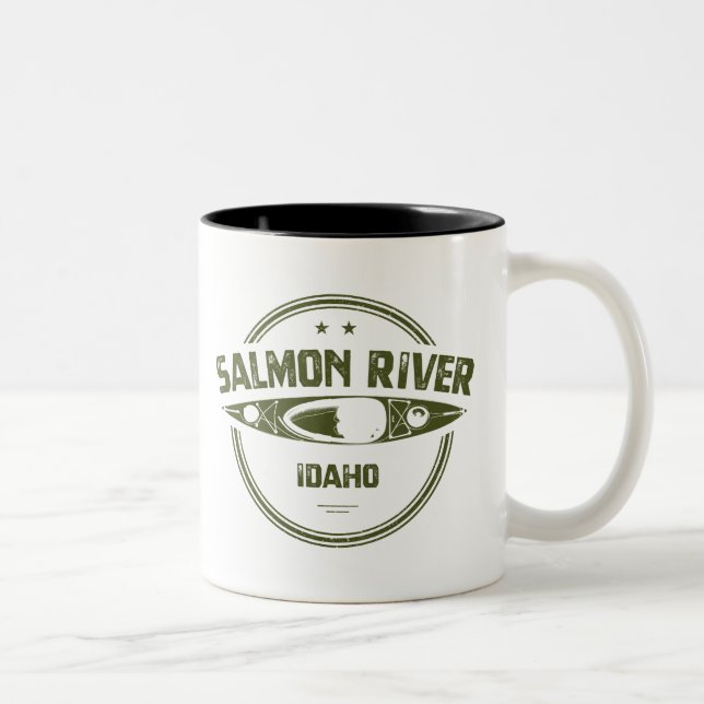 Caneca De Café Em Dois Tons Salmon River Idaho (Direita)