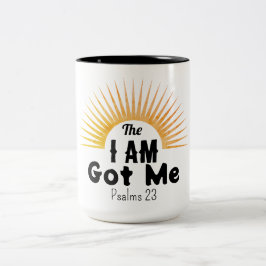 Caneca De Café Em Dois Tons Salmos 23 Escrito Moderno O EU SOU Me Tinha