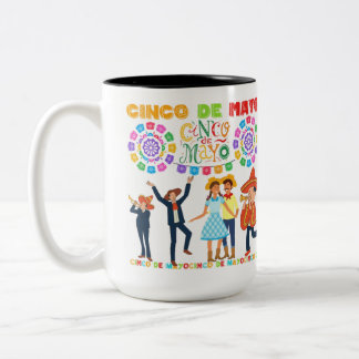 Caneca De Café Em Dois Tons Salsa sunset celebration black & white