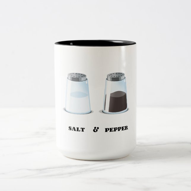 Caneca De Café Em Dois Tons Salt & Pepper (Centro)