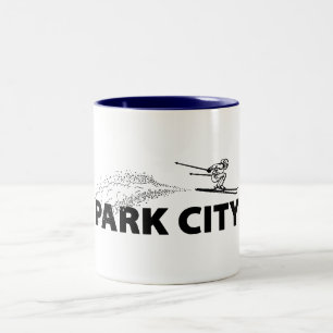 Caneca De Café Em Dois Tons Saltador de Esqui Park City Utah