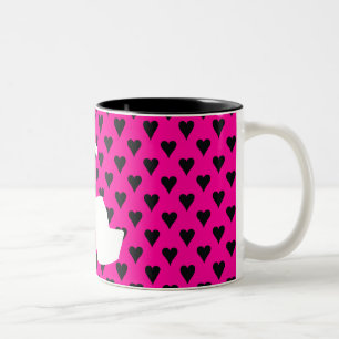 CANECA DE CAFÉ EM DOIS TONS SALTO ALTO - BOMBEIE-O ACIMA DO ROSA QUENTE