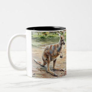 Caneca De Café Em Dois Tons Salto De Kangaroo Mug