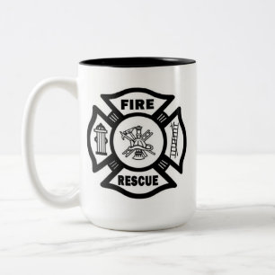 Caneca De Café Em Dois Tons Salvamento do fogo