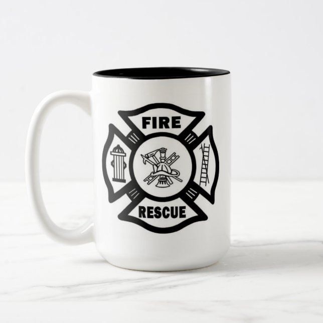 Caneca De Café Em Dois Tons Salvamento do fogo (Esquerda)
