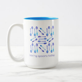Caneca De Café Em Dois Tons Salvando Colheres Hoje!