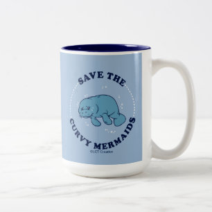 Caneca De Café Em Dois Tons Salvar as sereias Curvy