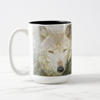 Caneca De Café Em Dois Tons Salvar o grande lobo americano