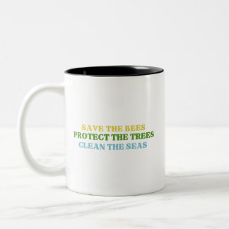 Caneca De Café Em Dois Tons salve as abelhas posters salvam as abelhas posters