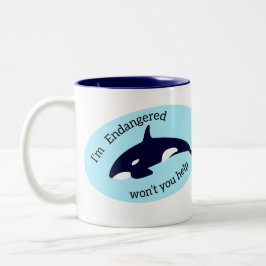 Caneca De Café Em Dois Tons Salve as Baleias