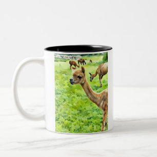 Caneca De Café Em Dois Tons Salve o drama para o seu lama Mug