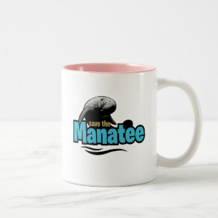 Caneca De Café Em Dois Tons Salve O Manatee Mug