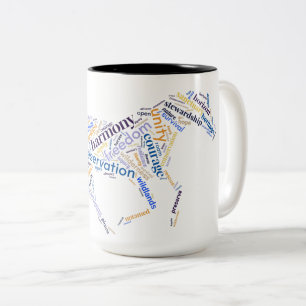 Caneca De Café Em Dois Tons Salve Os Mustangs Galopando Cavalo