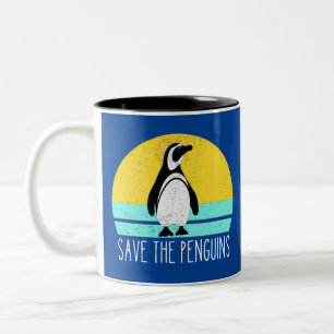 Caneca De Café Em Dois Tons Salve Os Pinguins